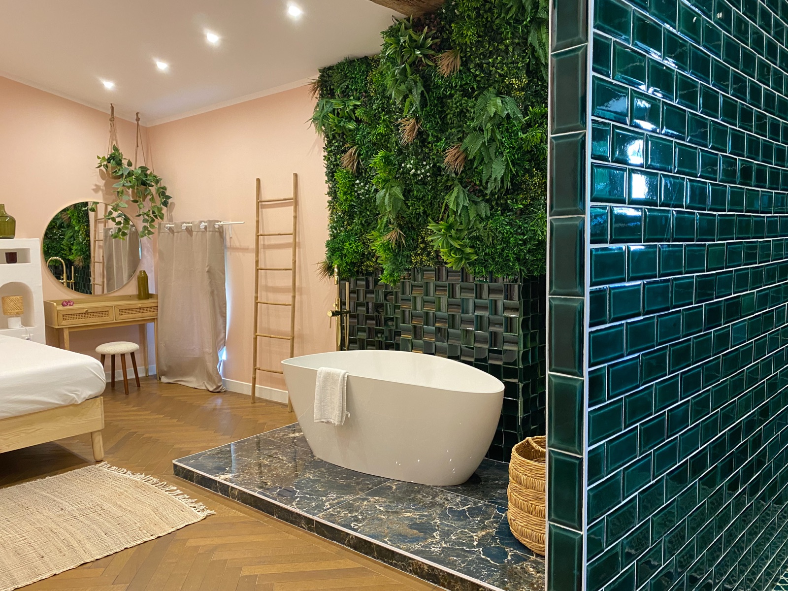 Salle de bain émeraude